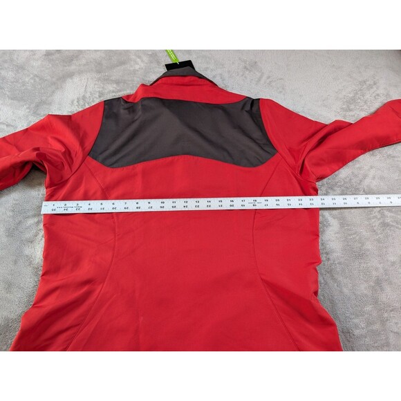 Nike Golf Windbreaker Pullover Women's XL Red Black Colorblock 1/2 Zip Pockets - Picture 14 of 15